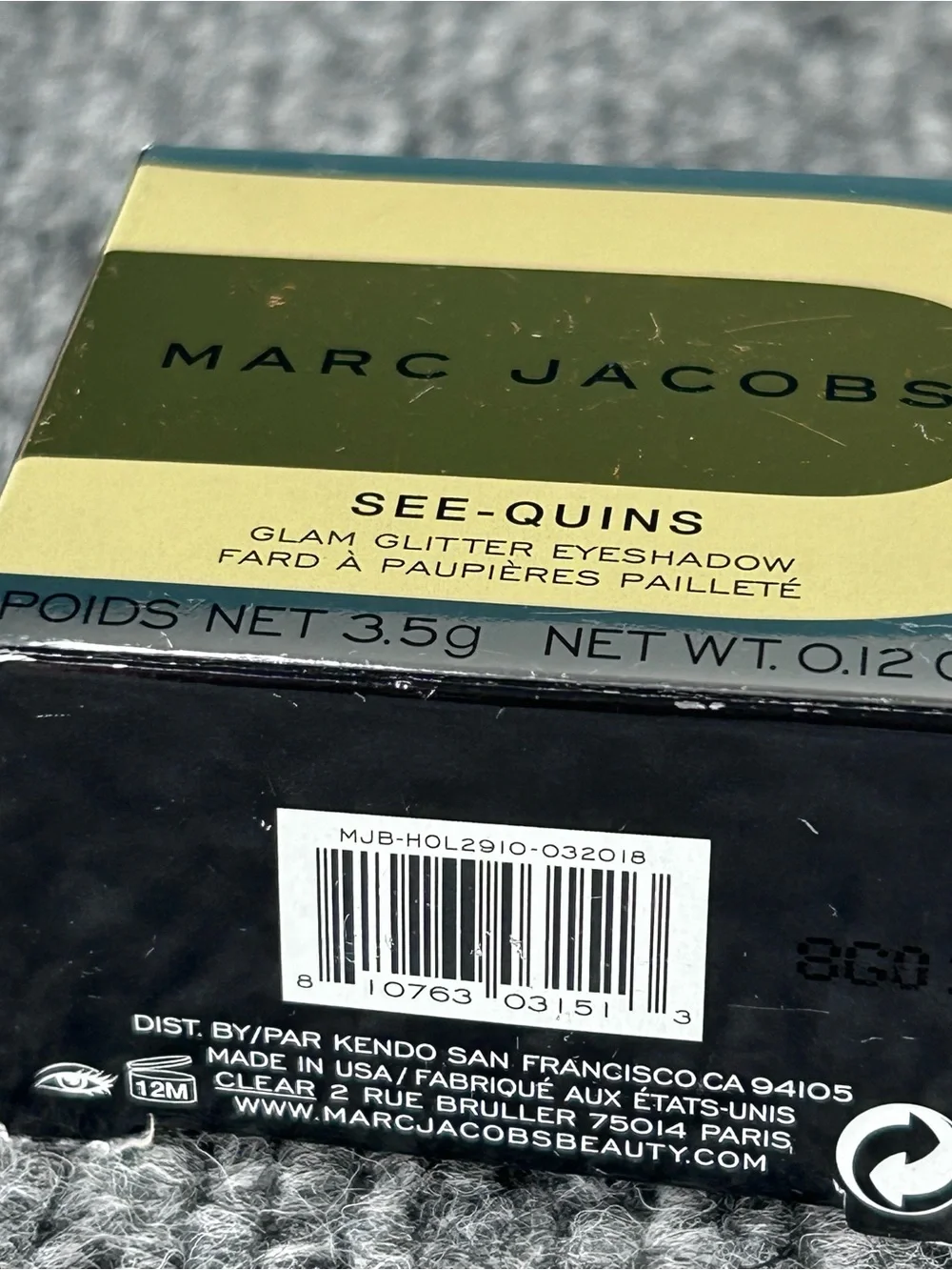 Marc Jacobs See-Quins Glam Glitter Eyeshadow #90 TOPAZ FLASH NIB 3.5g Rare